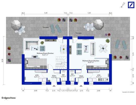 Grundrissidee Erdgeschoss