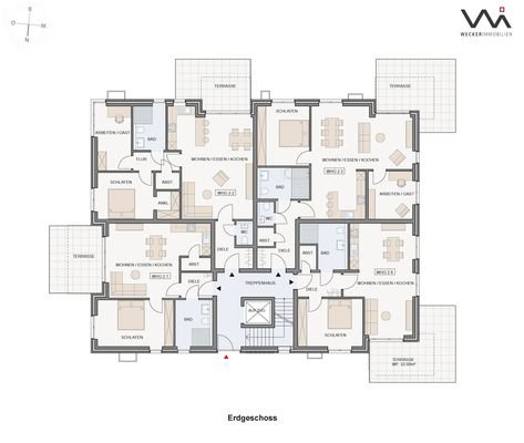 Geschossplan Wohnung 2.1 I 2.2 I 2.3 I 2.4 