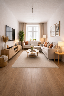 KI generiertes Wohnzimmer