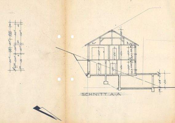 Schnitt des Hauses
