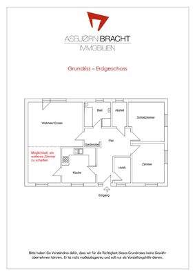 Grundriss Erdgeschoss ohne Gewähr - nicht maßstabsgetreu