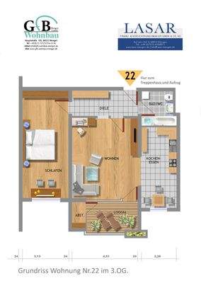 Grundriss Whg., 3.OG.