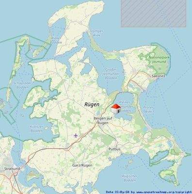 Lage auf der Insel Rügen 