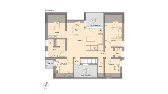 Grundriss Wohnung 7
