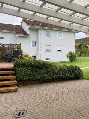 Und auf die Terrasse