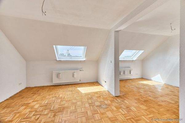 Großes zweigeteiltes Schlafzimmer