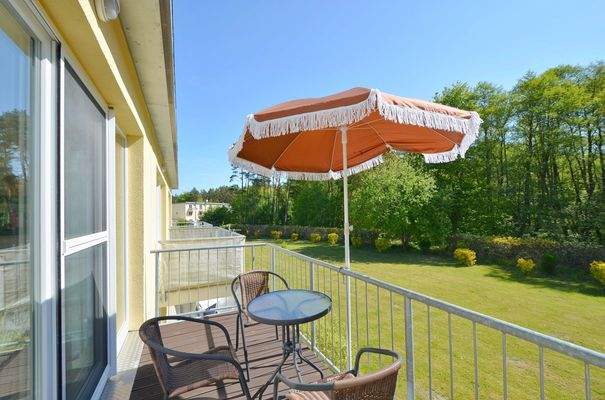 Balkon mit Waldblick