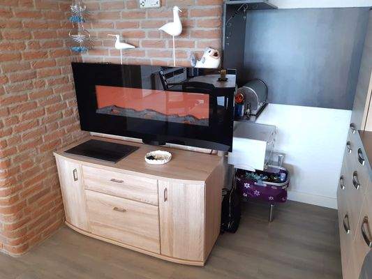 schöner Blickfang, elektrischer Kamin