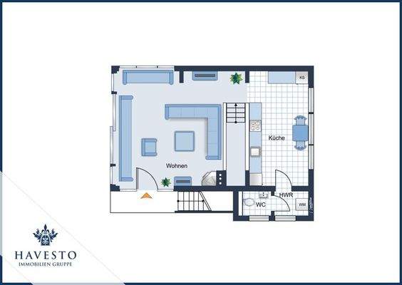 Grundriss OG - größeres Hausboot