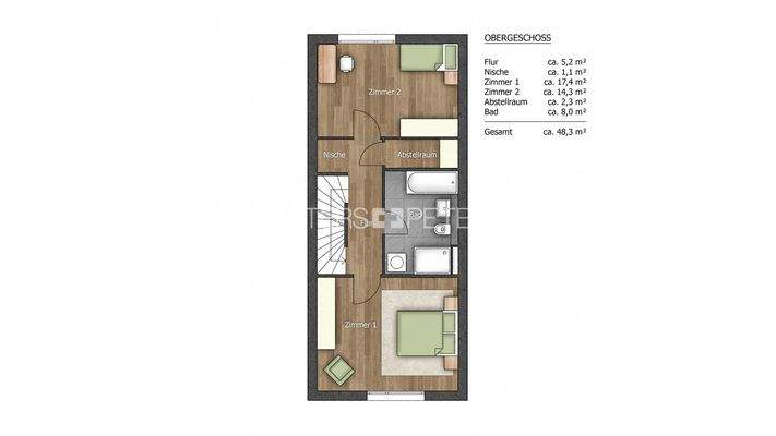 Grundrissskizze 1.Obergeschoss