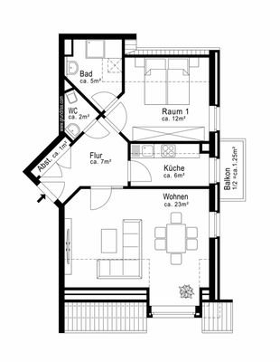 Grundriss Wohnung 17
