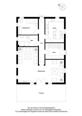 Erdgeschoss mit Beispielmöblierung