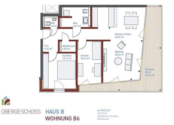 Grundriss Wohnung B6