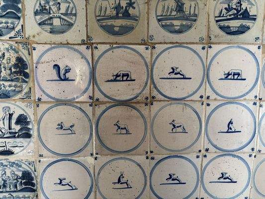 Fliesen über dem Stangenofen