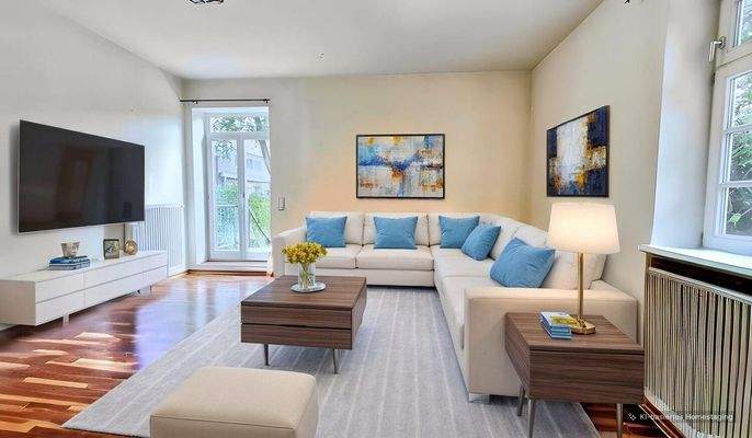Wohnzimmer KI-Homestaging