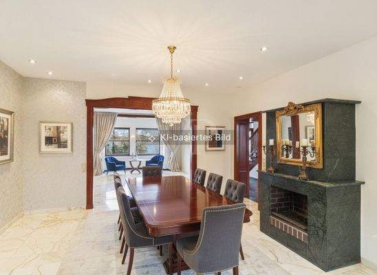 Wohn- und Essbereich mit Kamin Neu