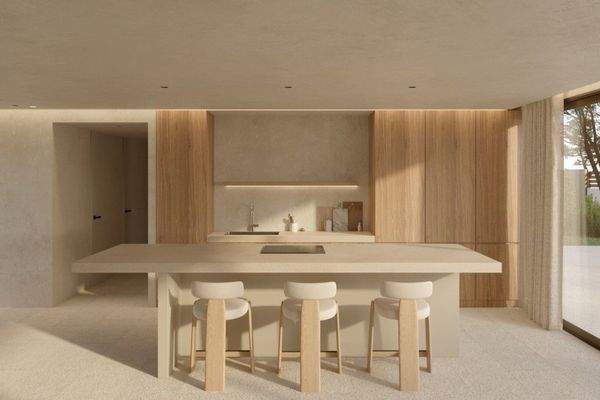 Moderne Villa mit Blick auf die Bucht von Palma und das Tramuntana-Gebirge in Son Gual