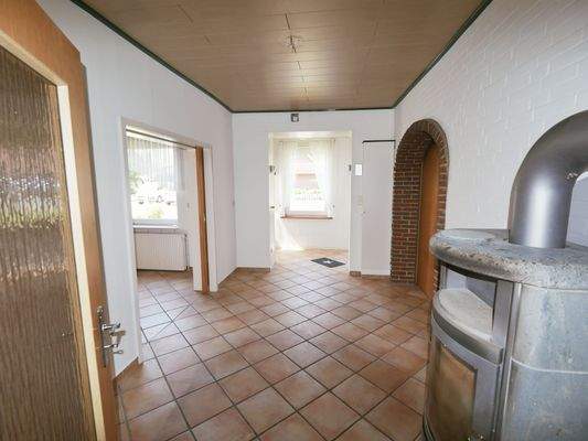 Erdgeschoss - Diele mit Kaminofen