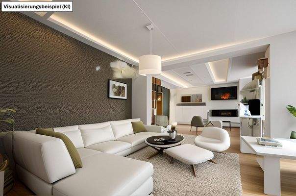 Wohnzimmer Erdgeschoss  Visualisierungsbeispiel (KI)