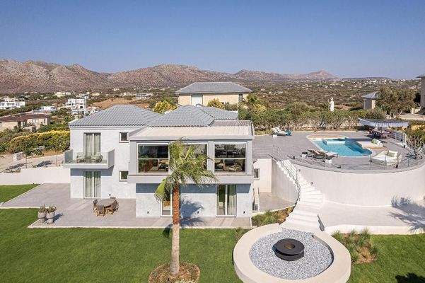 Kreta, Tersana: Wunderschöne Villa mit atemberaubendem Meer- und Sonnenuntergangsblick zu verkaufen