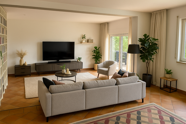 17) Erdgeschoss: Das Wohnzimmer - Teilansicht