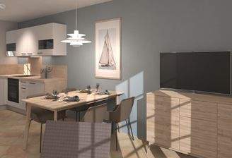 Beispiel Küche,Wohn- Essbereich