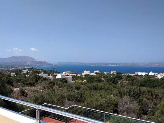 Kreta, Kampia: Erhöhter Meerblick in griechischer Landschaft