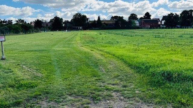 Wiese mit Blick von zweiter Zuwegung