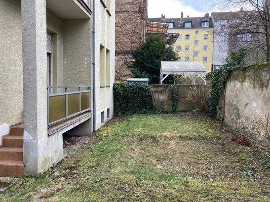 Gartenansicht gerodet