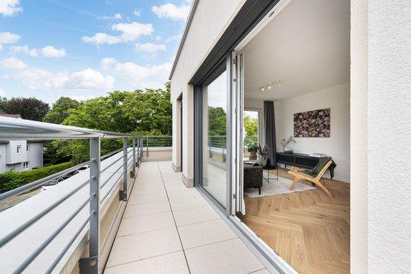 Wohnzimmer mit Dachterrasse