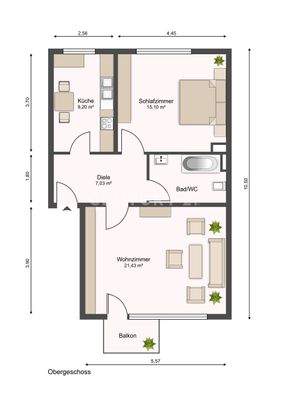 Grundriss 2. OG (beispielhaft)