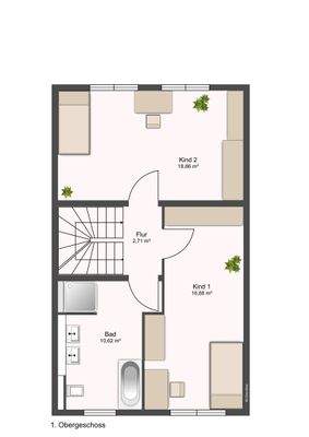 Grundriss Obergeschoss