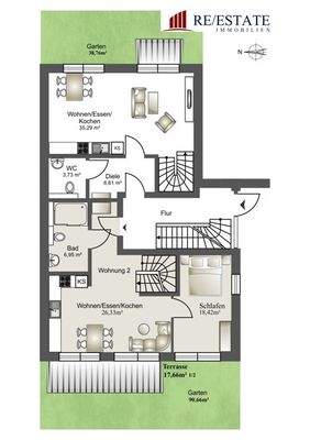 5-Zimmer-Maisonette-Wohnung Nr. 2 EG 