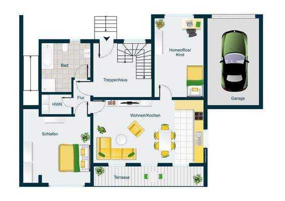Grundriss der Wohnung