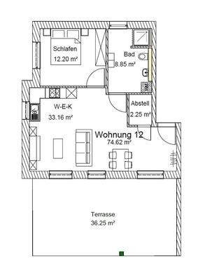 Grundriss Wohnung 12