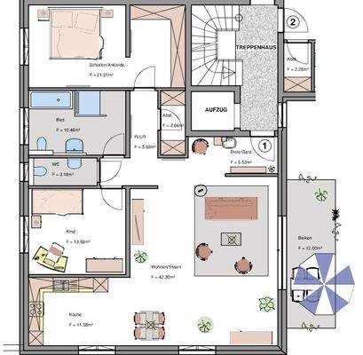 Obergeschoss Wohnung 1