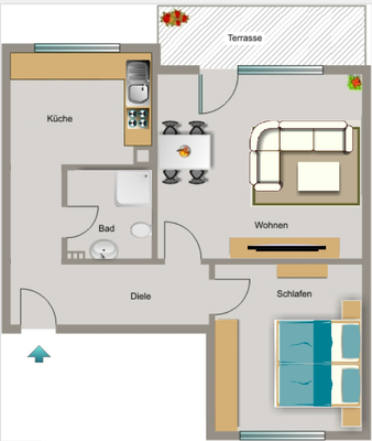 Wohnungsgrundriss (Muster)