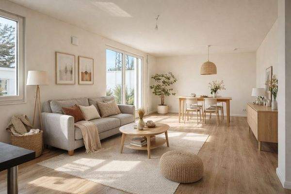 Das Wohnzimmer mit Möblierung