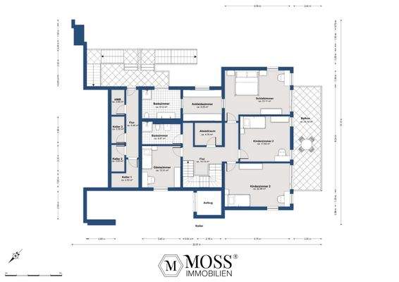 Grundriss untere Ebene 