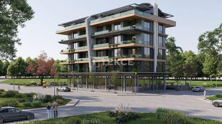 Spacious Sea-View Apartments Within a Complex in Oba Alanya