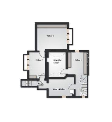 Grundriss UG möbliert