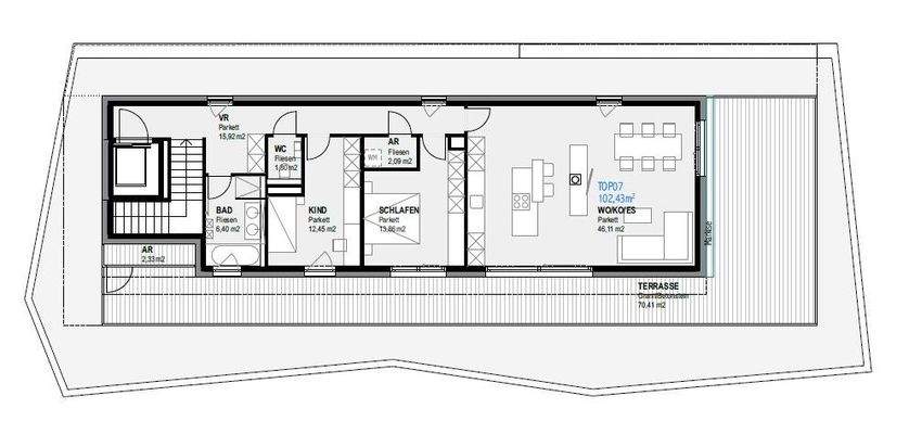 Plan Penthouse T7