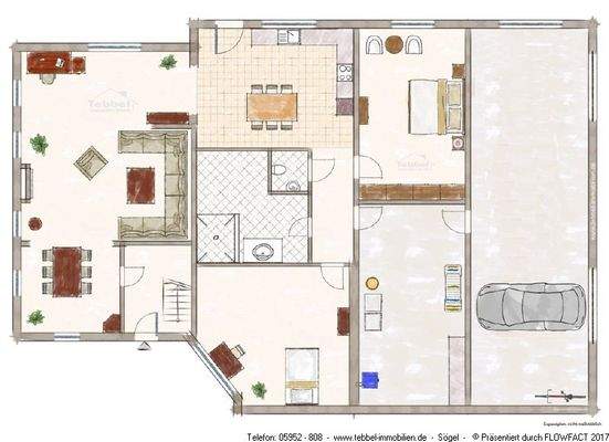 Erdgeschoss-Skizze - Exposéplan - Visualisierung