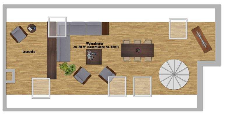 Grundriss Dachstudio