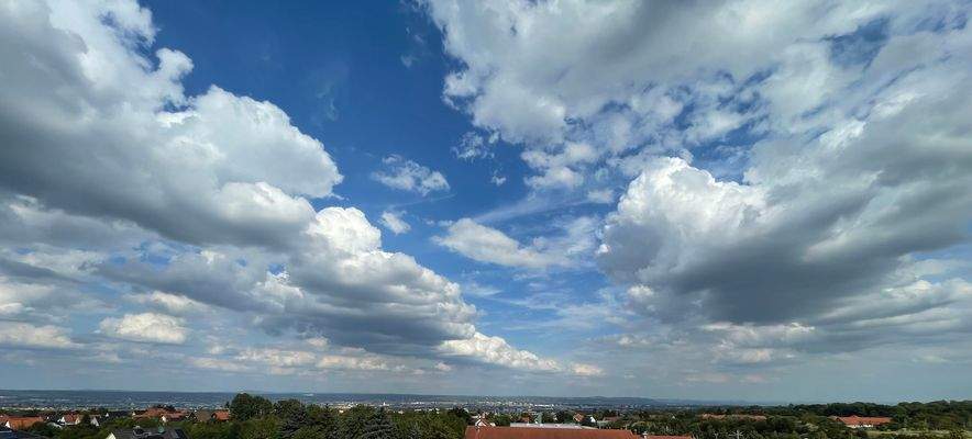 Ausblick Balkon Schlafzimmer über Dresden