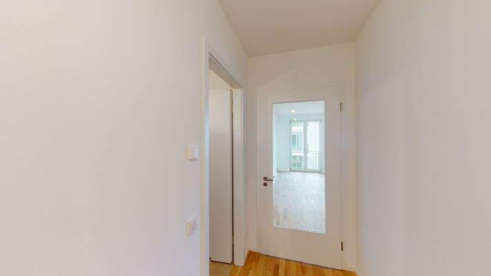 Flur / Tür mit Glasausschnitt