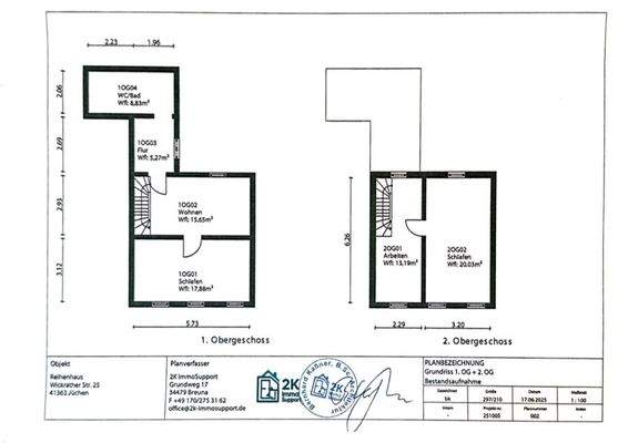 Grundriss 1 und 2 OG