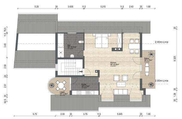 Grundrissplan Dachgeschoss