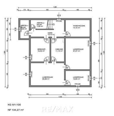 Grundriss Keller Haupthaus