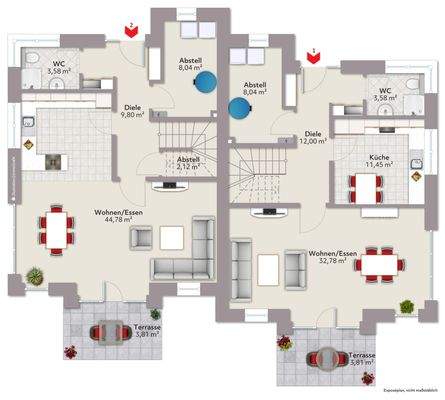 Grundriss Erdgeschoss 4.4